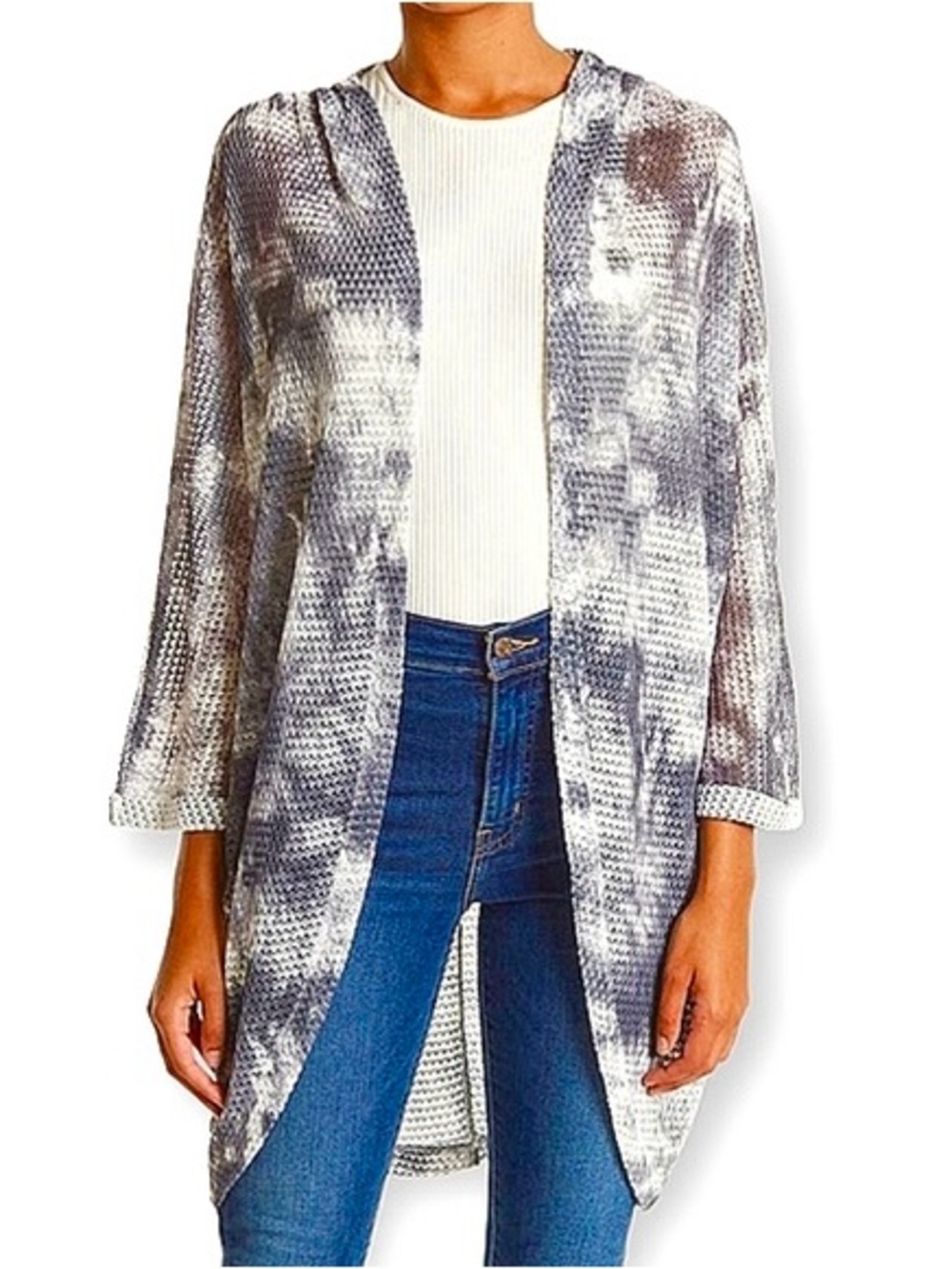 Vince Camuto Open Knit Cocoon Cardigan